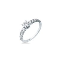 Anillo Mirco Visconti Mujer solitario con contorno in Oro blanco Diamante 0.41 Ct P2263/10 - P2263/10